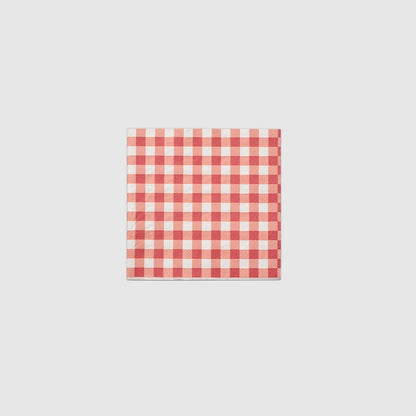 Red &amp; White Gingham Napkin