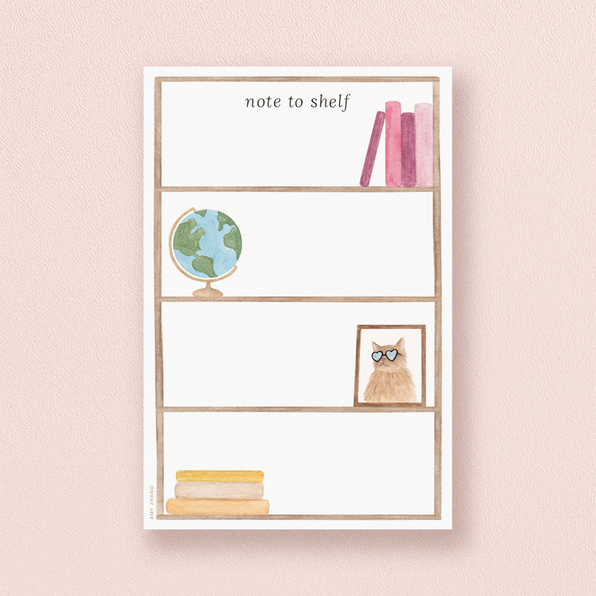 Note To Shelf — Book Pun To-Do List Notepad