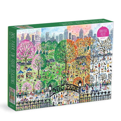 Galison: Michael Storrings Dog Park in Four Seasons 1000 Piece Puzzle