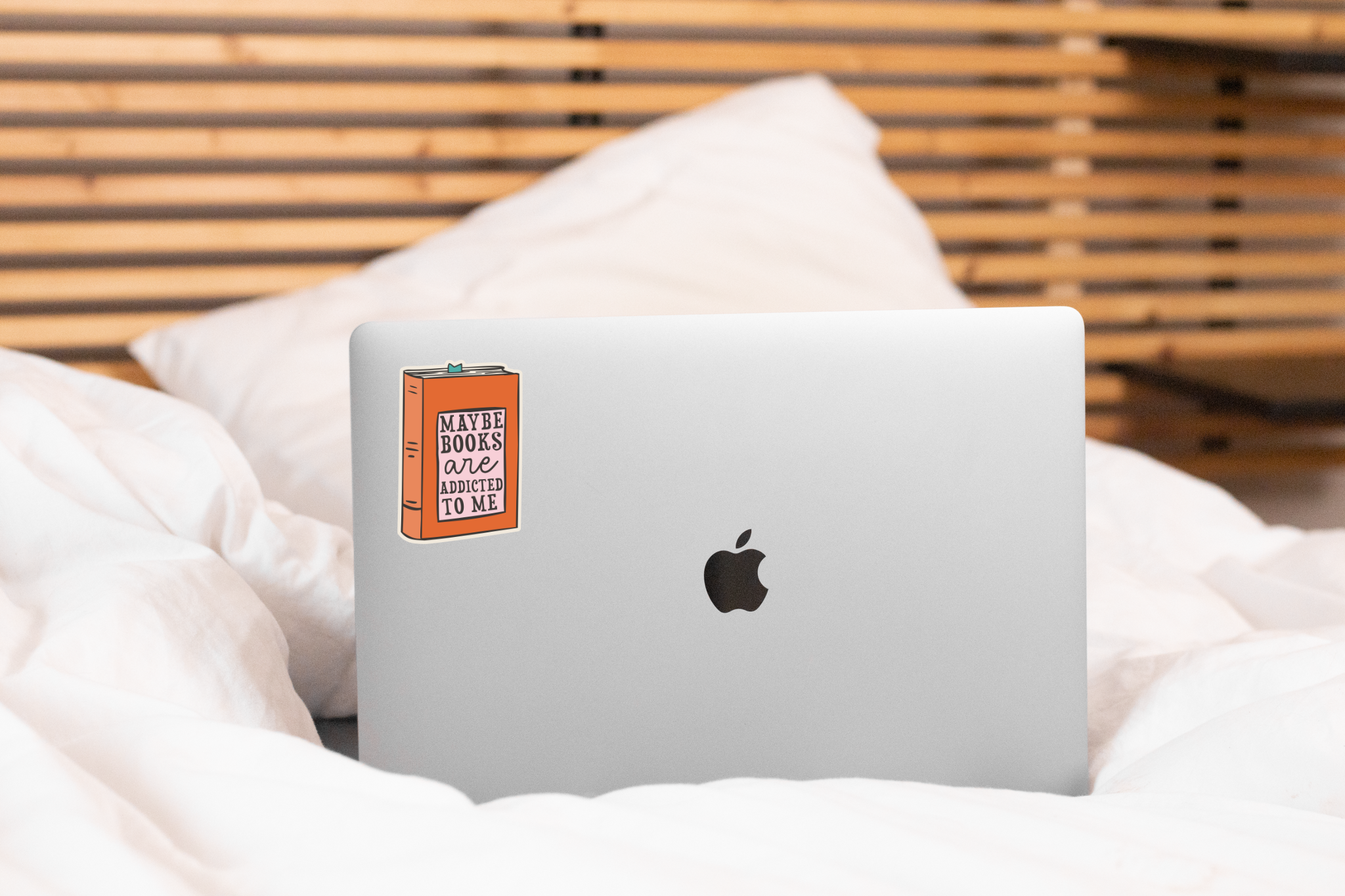 Maybe Books are Addicted to Me Sticker