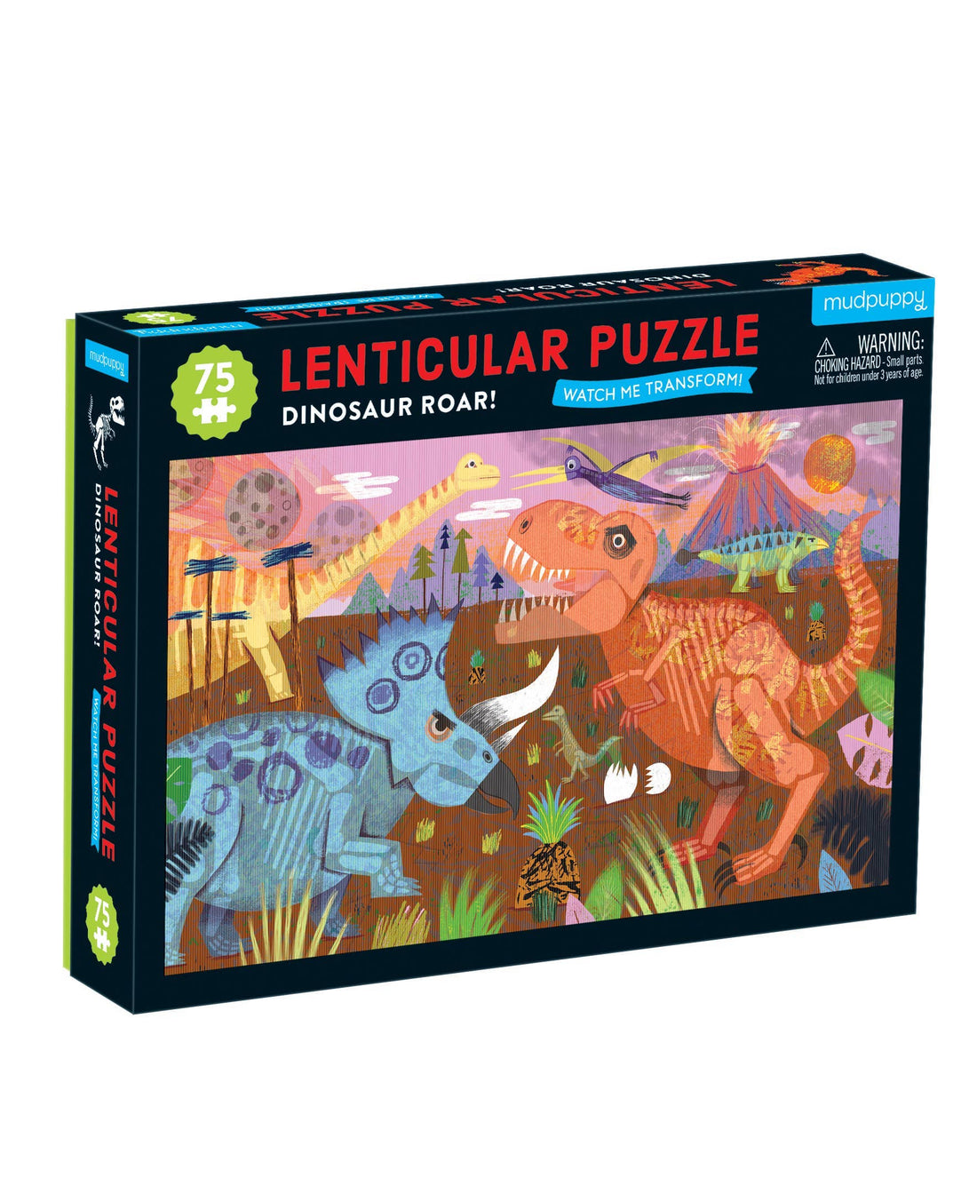 Mudpuppy: Dinosaur Roar 75 Piece Lenticular Puzzle