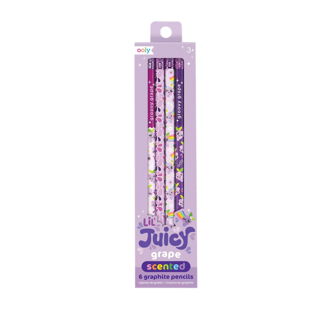 Lil Juicy Scented Graphite Pencils - Grape - set of 6
