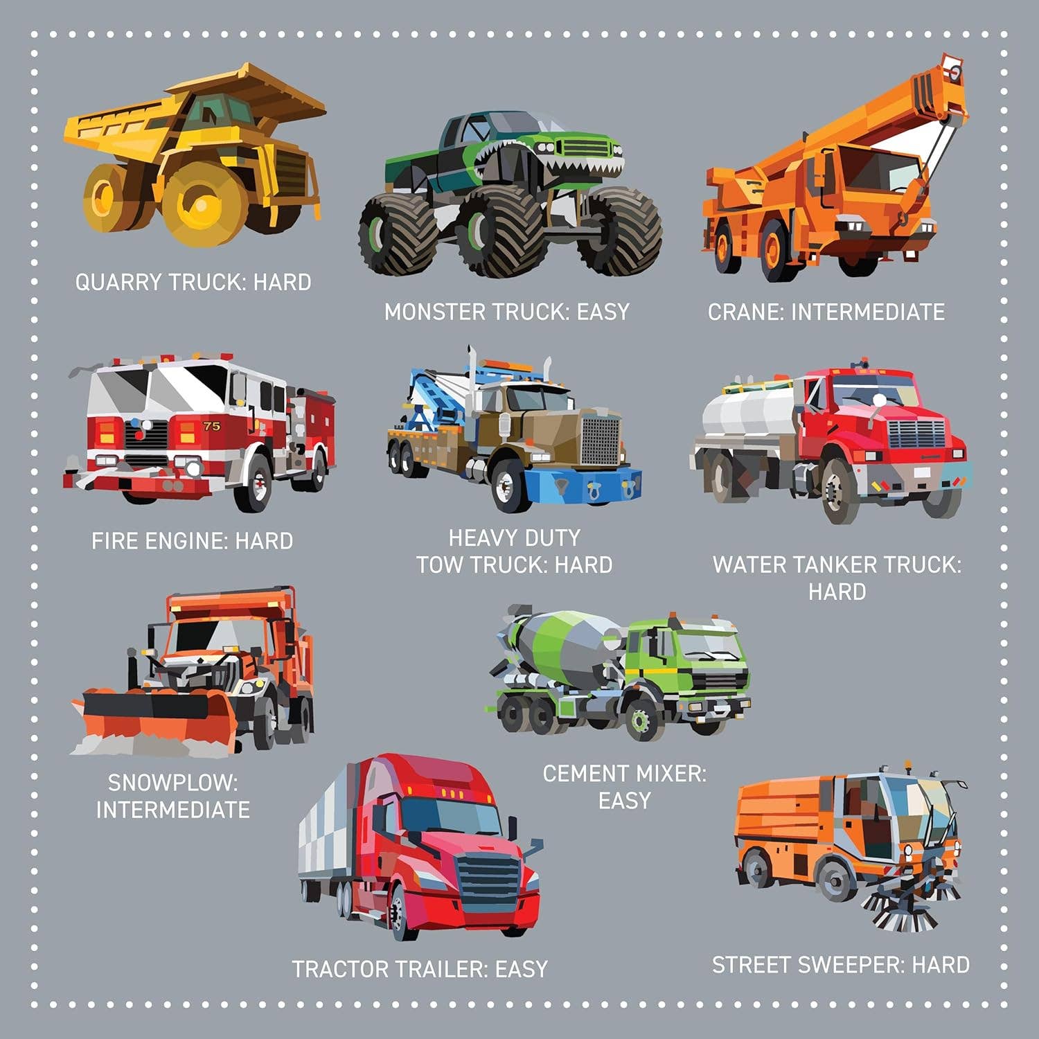 My Sticker Paintings: Trucks, 10 Massive Machines - Children’s Activity Book