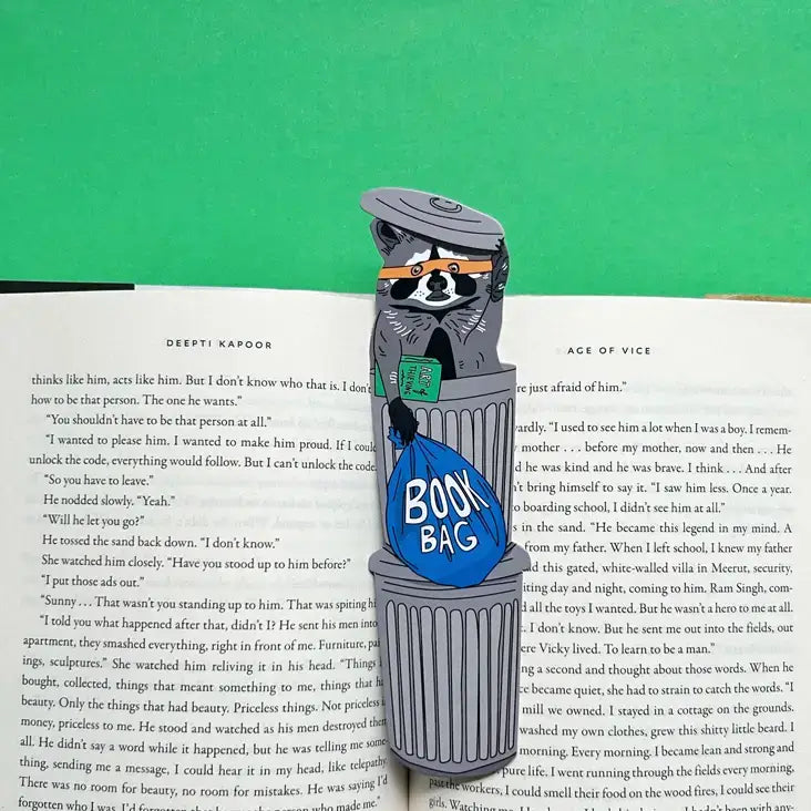 Humdrum: Naughty Book Loving Raccoon Bookmark