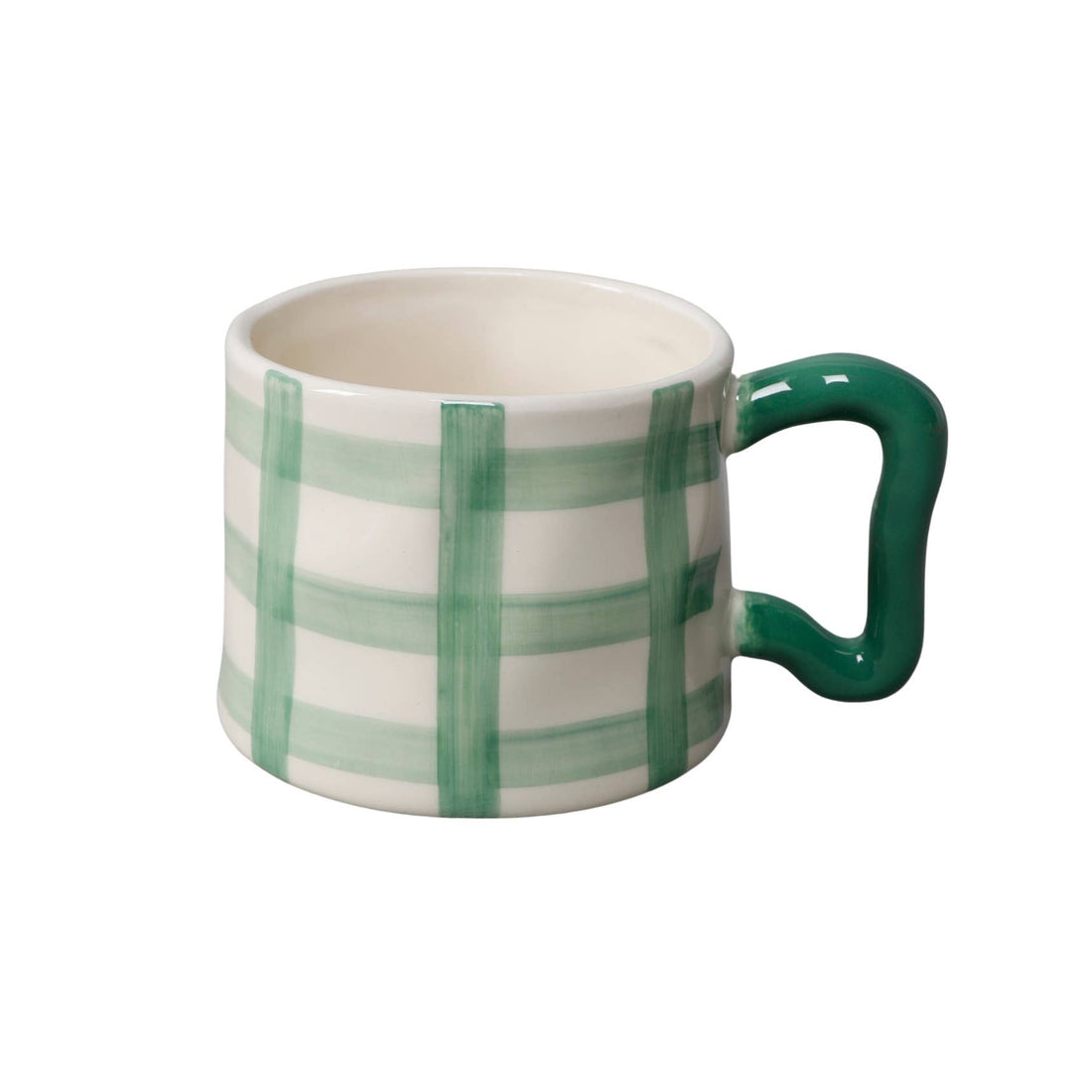 Artisan Checker 18 oz. Ceramic Mug