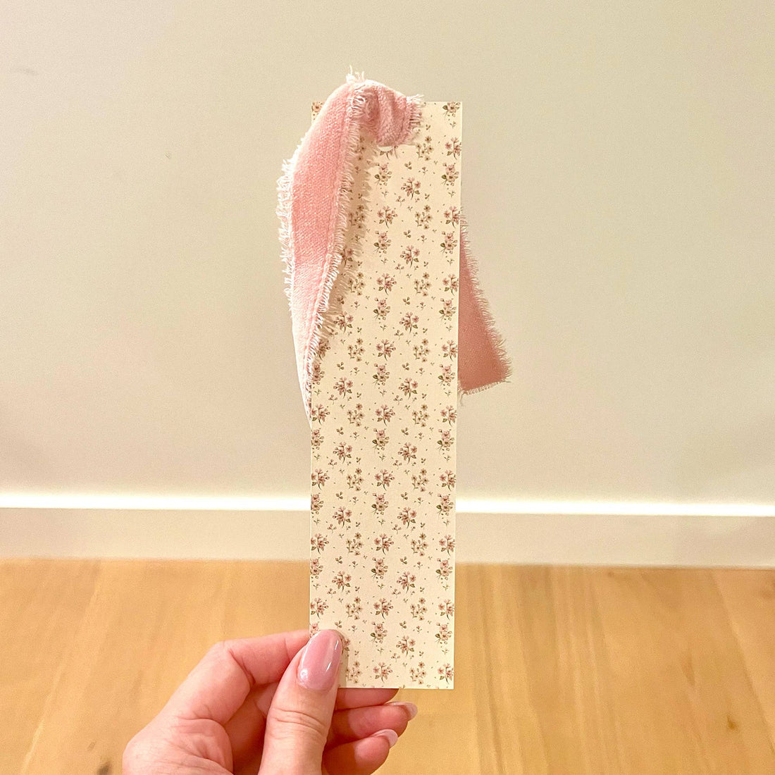 Ditsy Floral Double Sided Bookmark with Velvet Ribbon