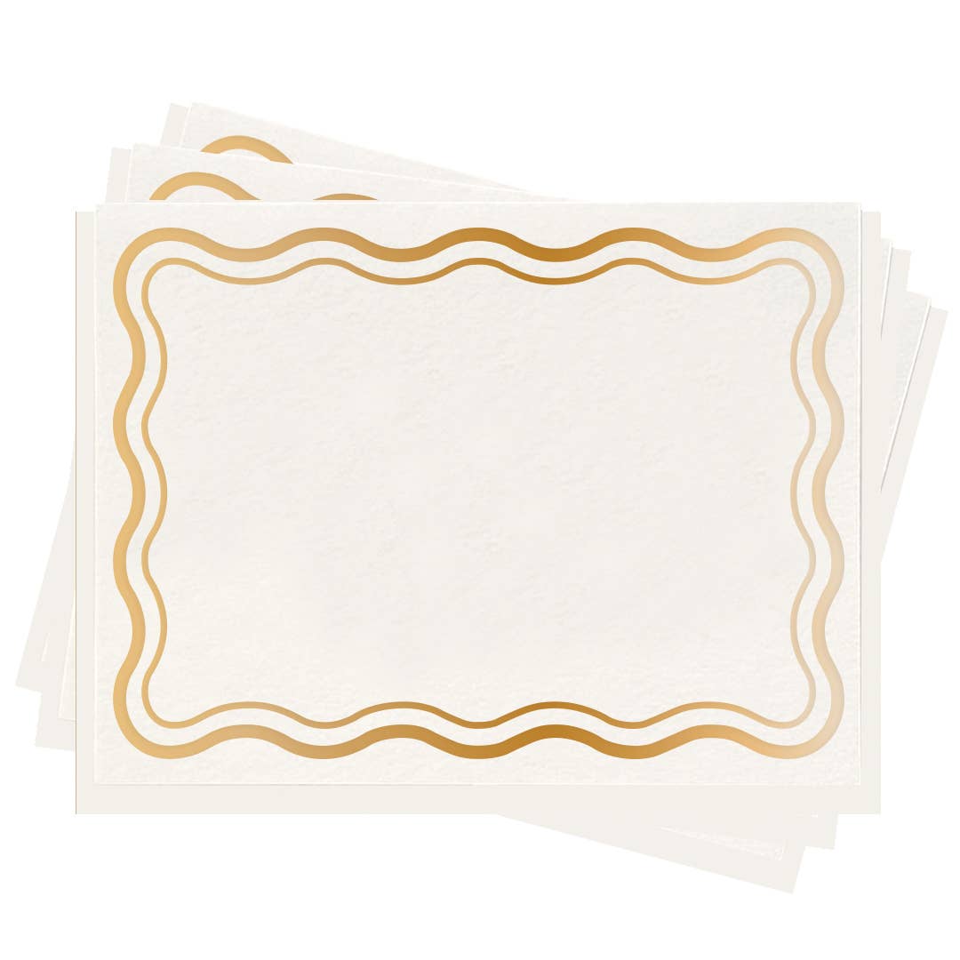 Gold Foil Wave - Stationery Set