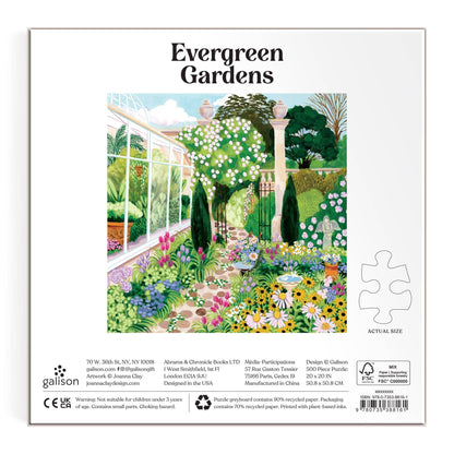 Galison: Evergreen Gardens 500 Piece Puzzle
