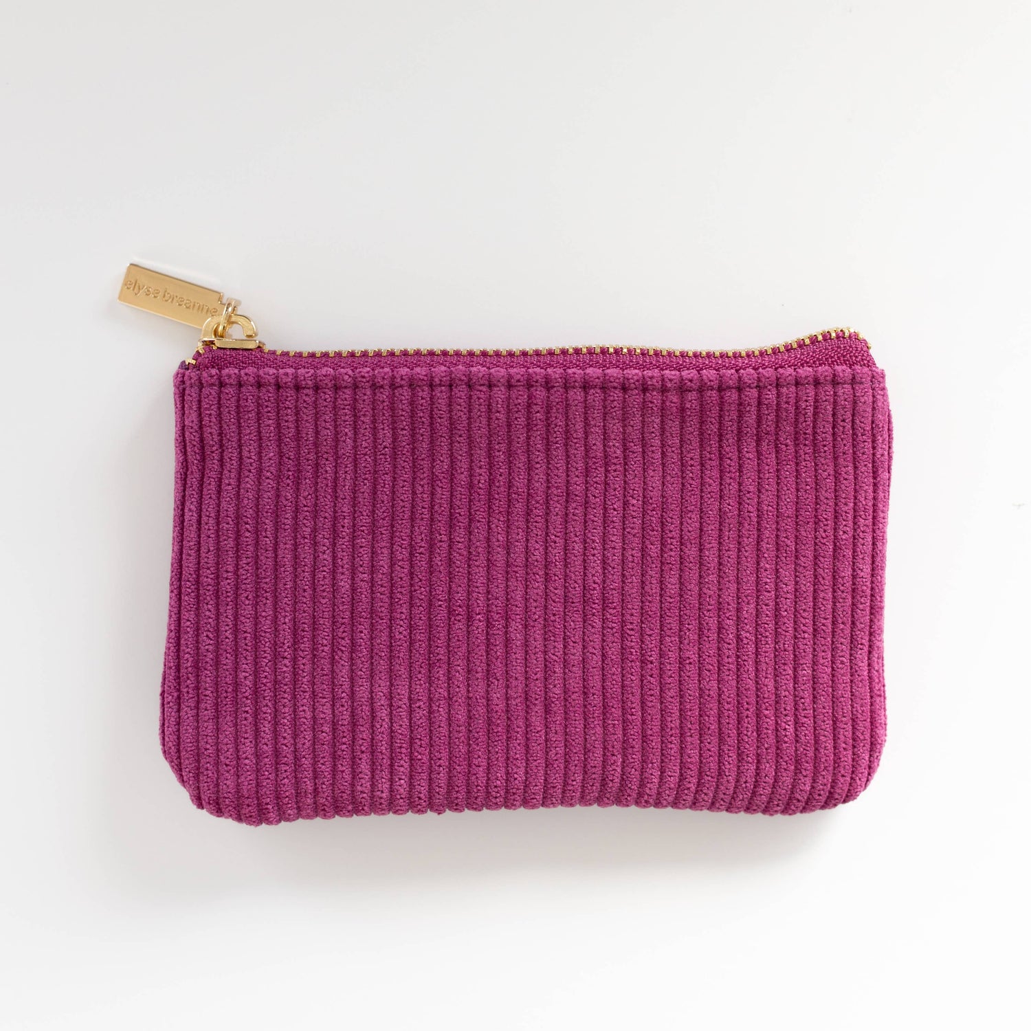 Raspberry Corduroy Coin Pouch