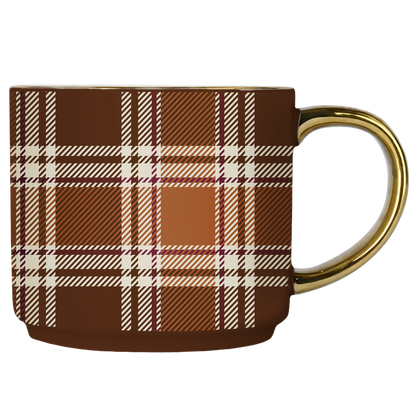 Sweet Water: Brown Plaid Coffee Mug