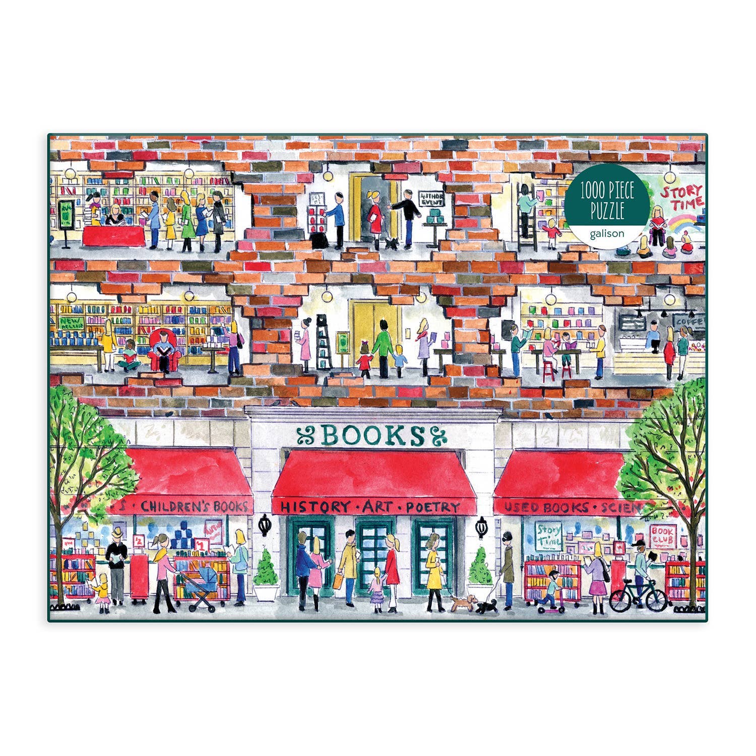 Galison: Michael Storrings A Day at the Bookstore 1000 Piece Puzzle