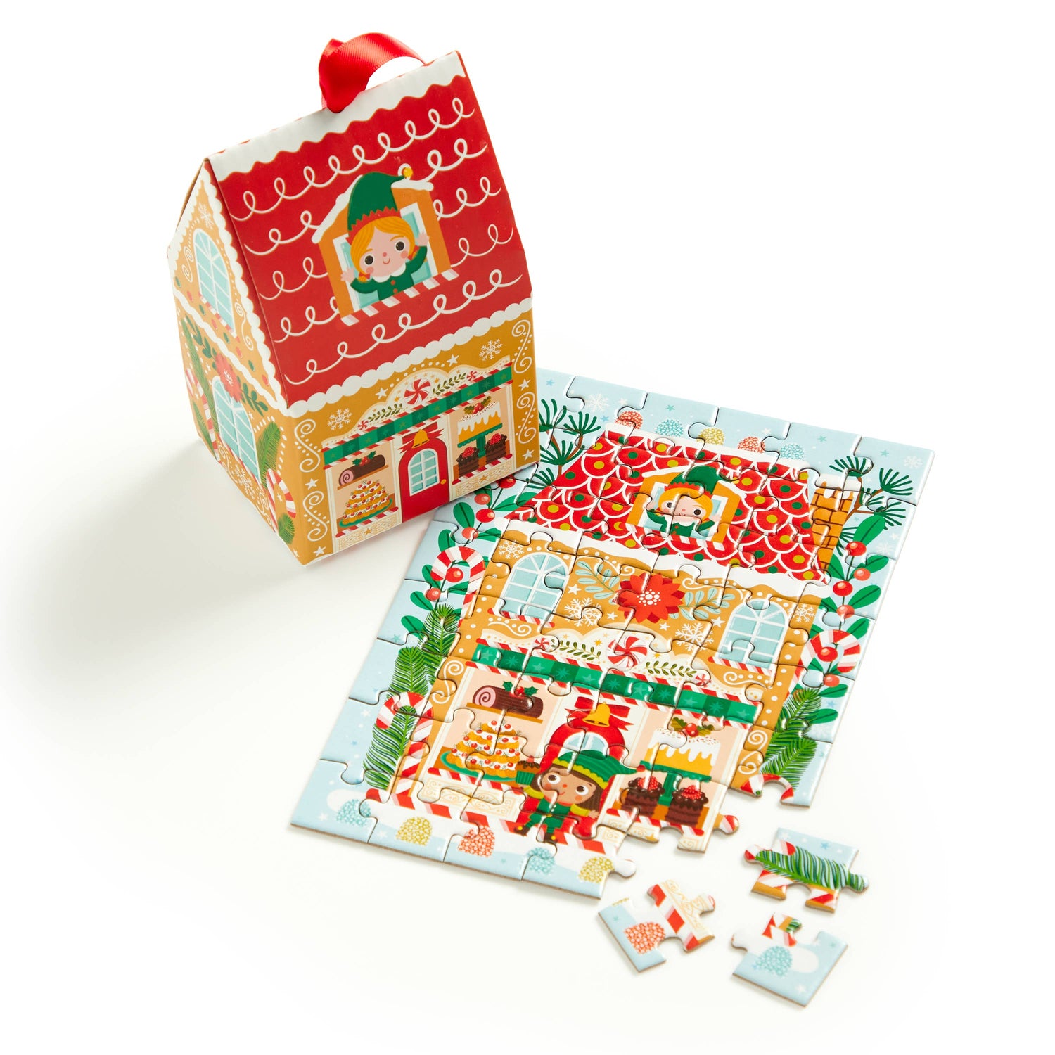 Galison Puzzle Ornament: Santa&
