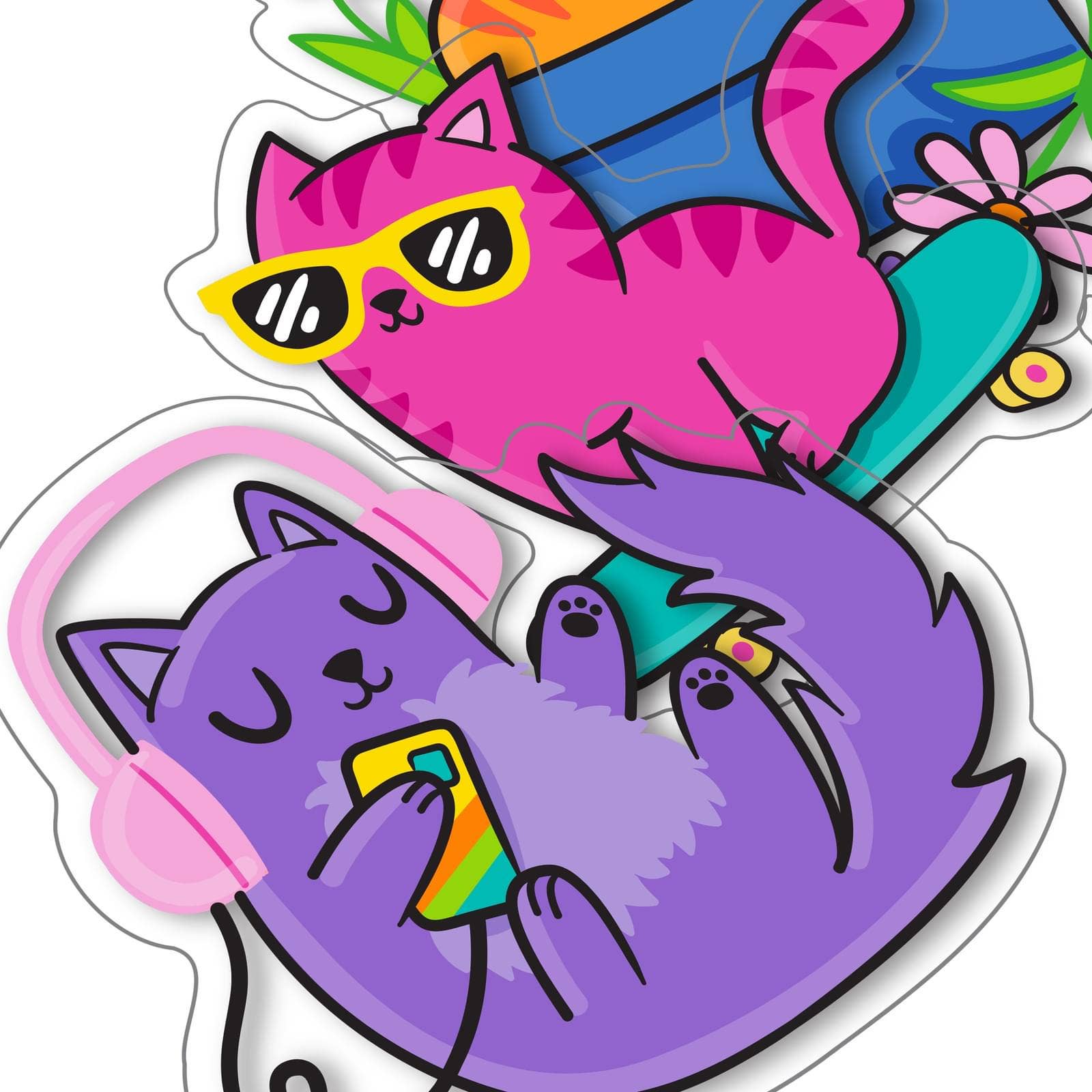 Stickiville Stickers: Silly Kitties