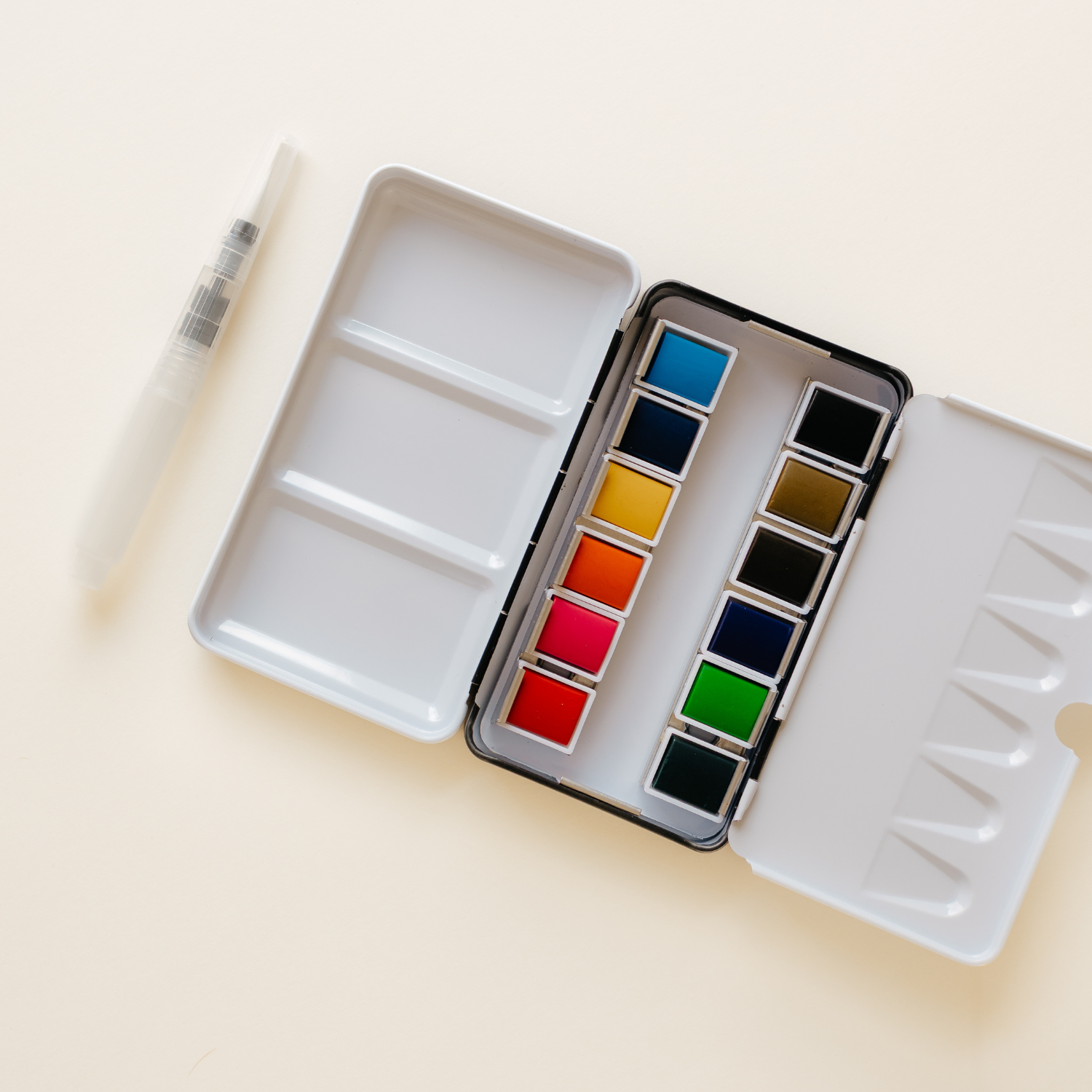 12 Color Mini-Travel Watercolor Paint Palette