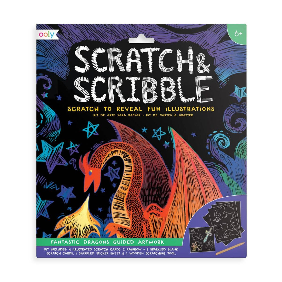 Scratch & Scribble: Fantastic Dragons (10 PC Set)