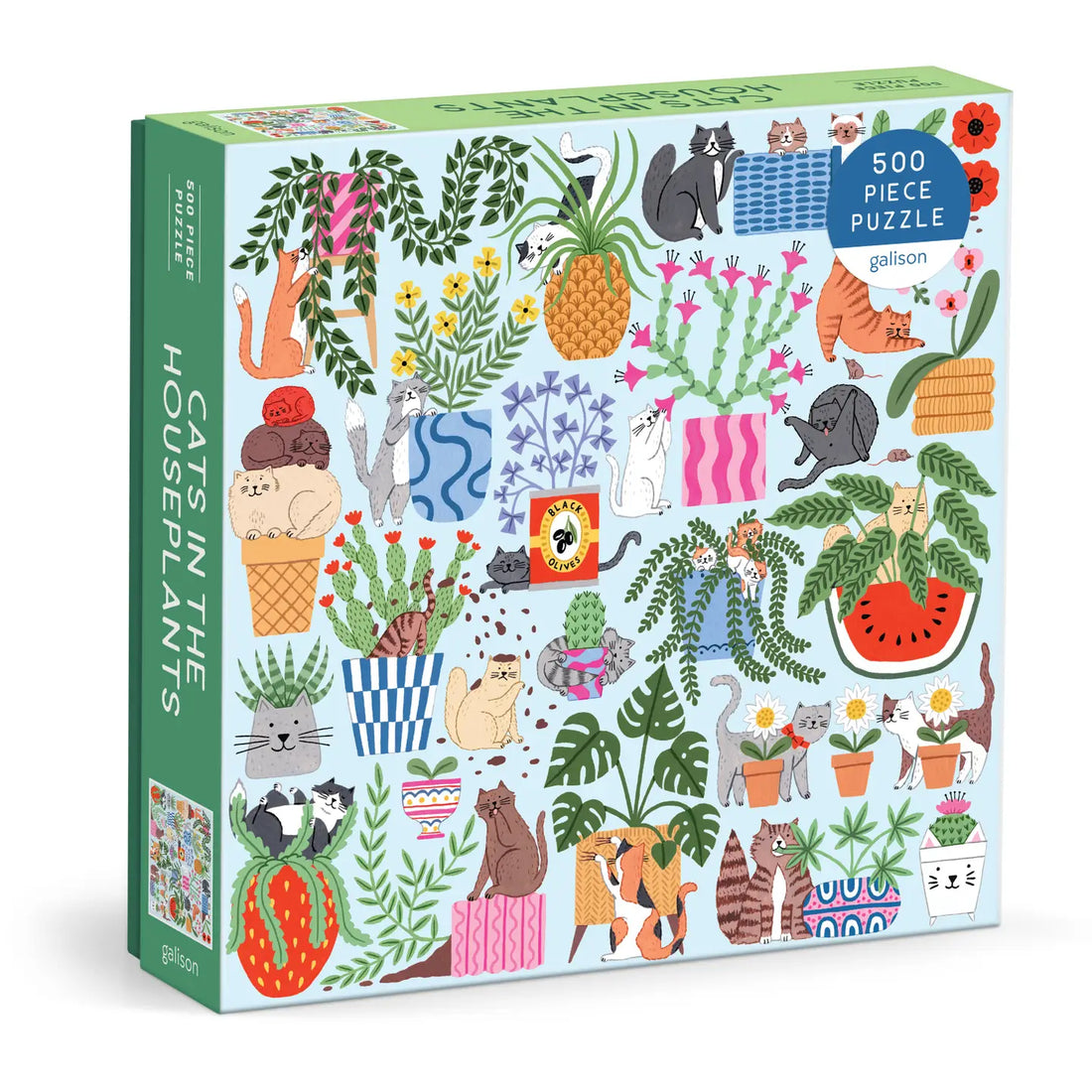 Galison: Cats in the Houseplants 500 Piece Puzzle