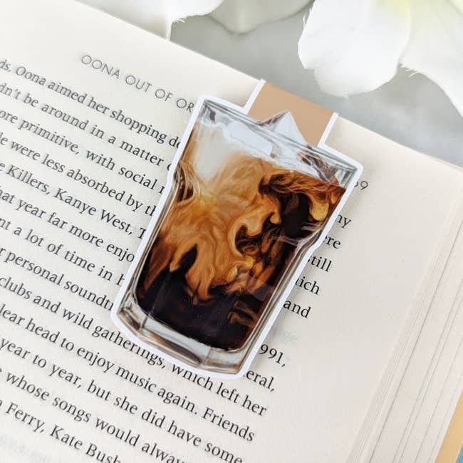 Magnetic Bookmark - Iced Coffee bookmark - Coffee lover gift