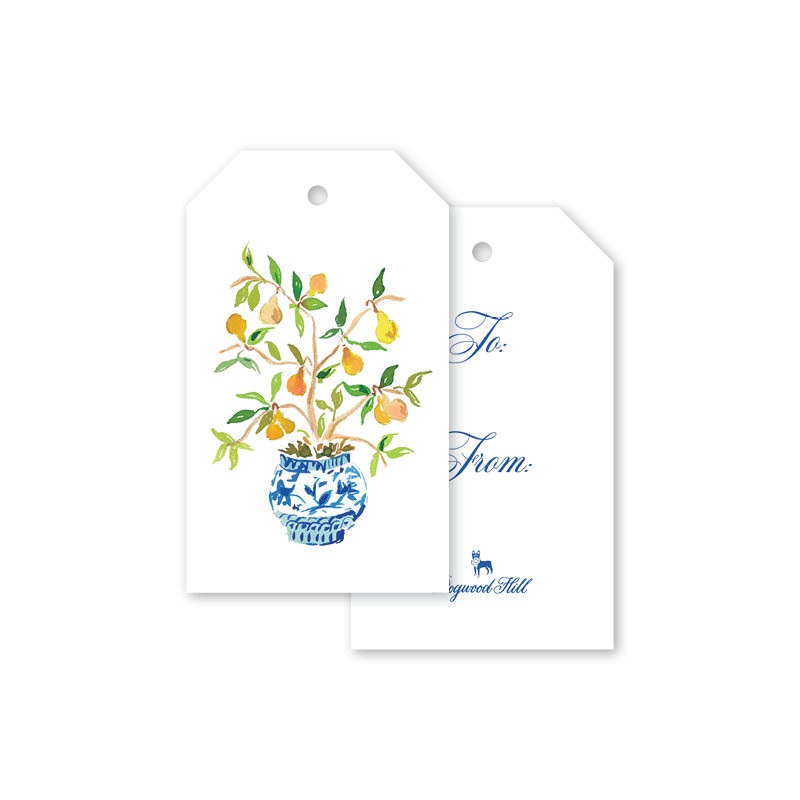 Pears Topiary Gift Tags Set of 8