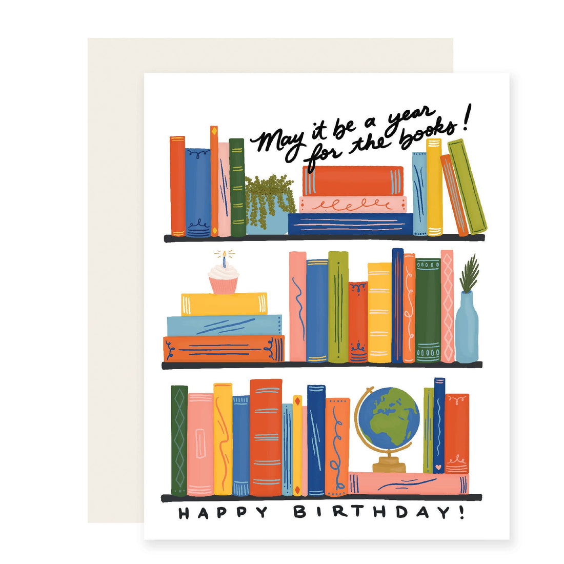Book-lover Shelfie Birthday Card