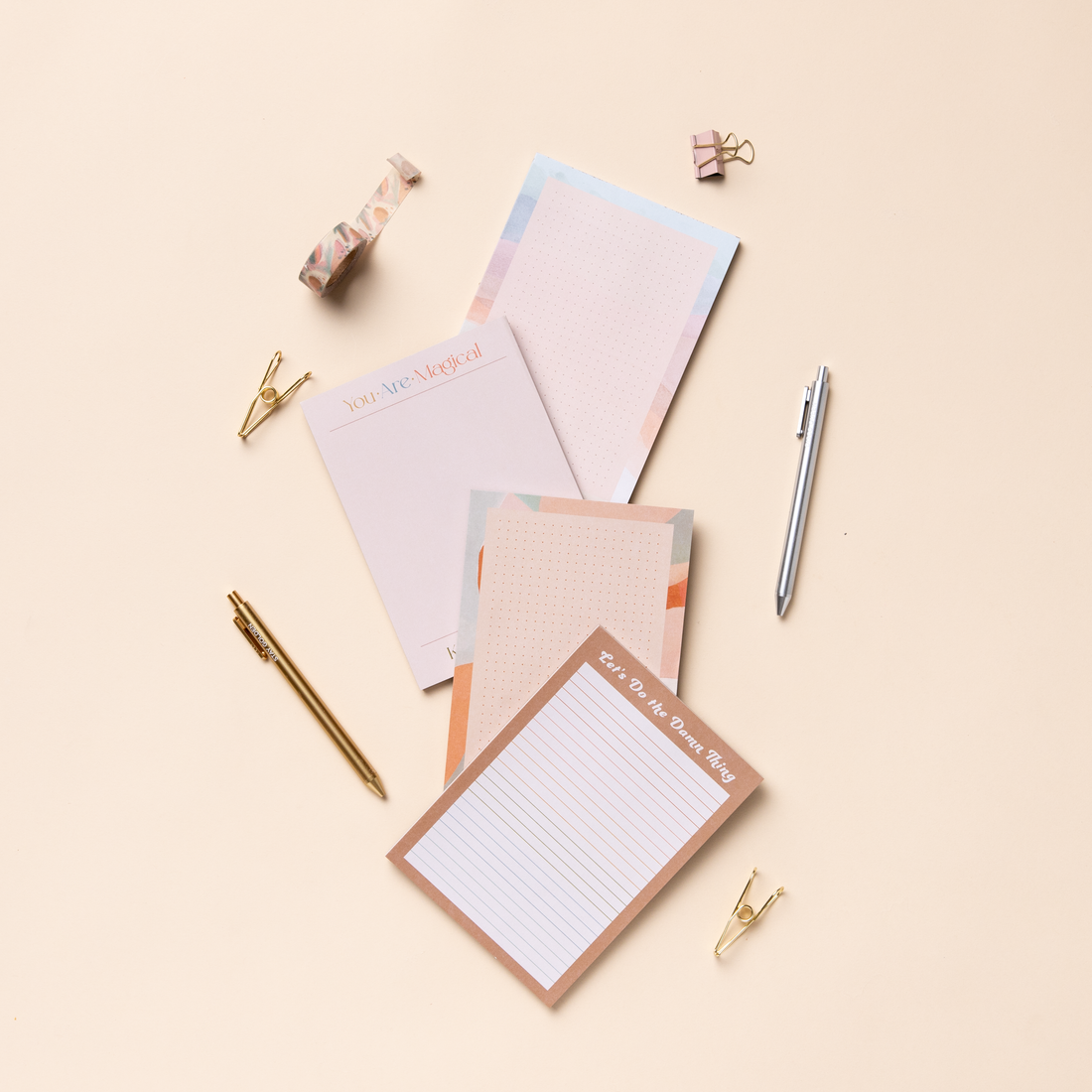 Moonscape Dot Grid Tearaway Notepads