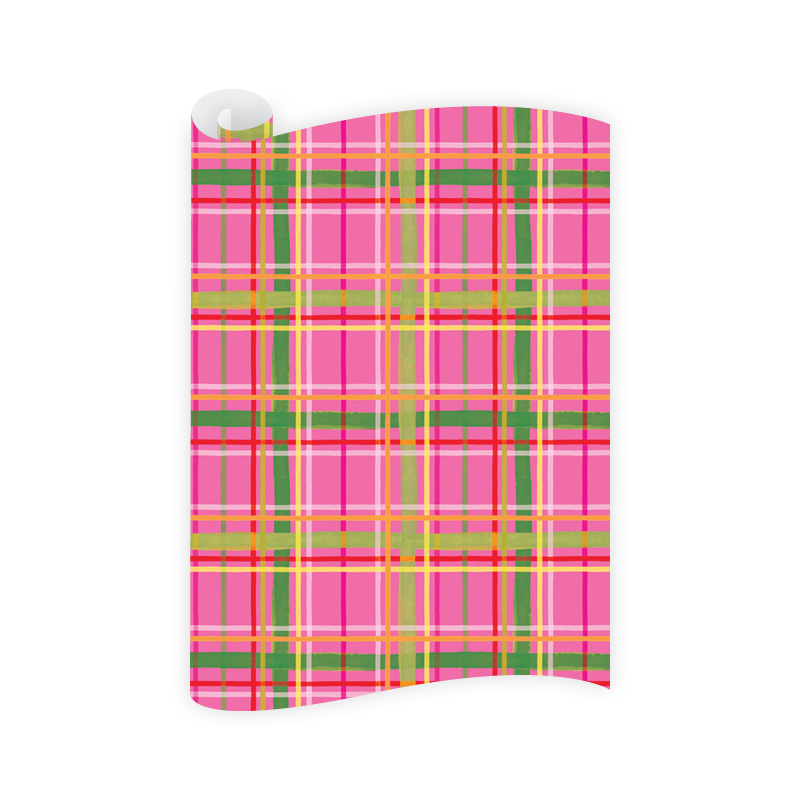 Toast of the West Coast Plaid Wrapping Paper Roll