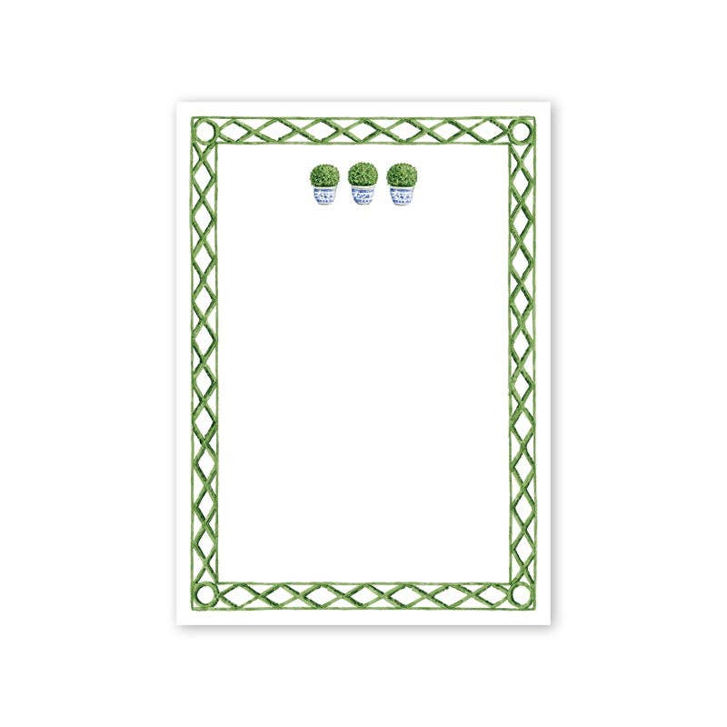 Poolside Topiary Notepad