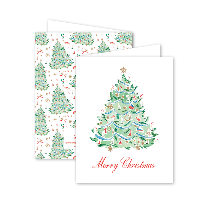 Camelot Christmas Tree Card - Set of 8